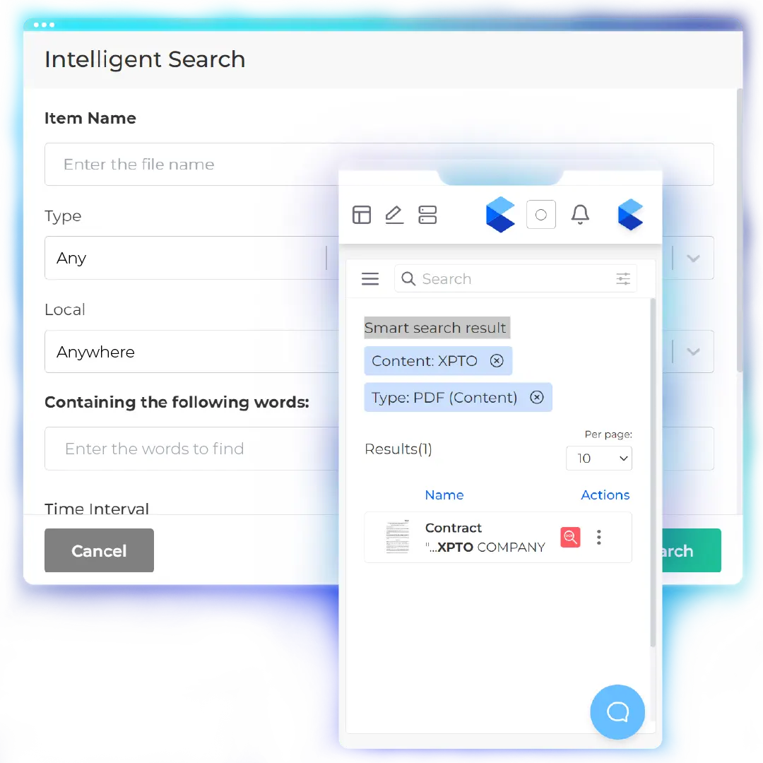 Cailun Artificial Intelligence searching for a document