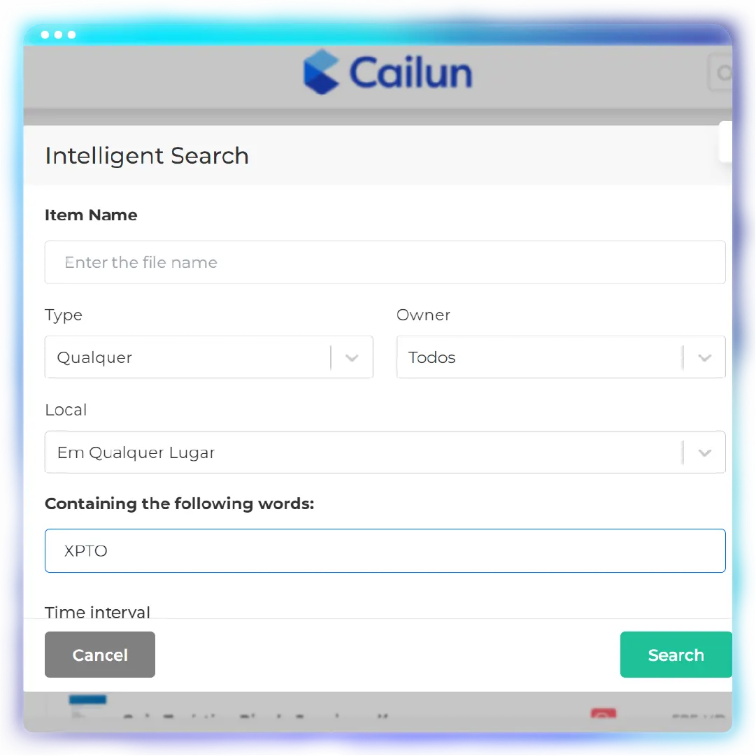 Second step to search for document